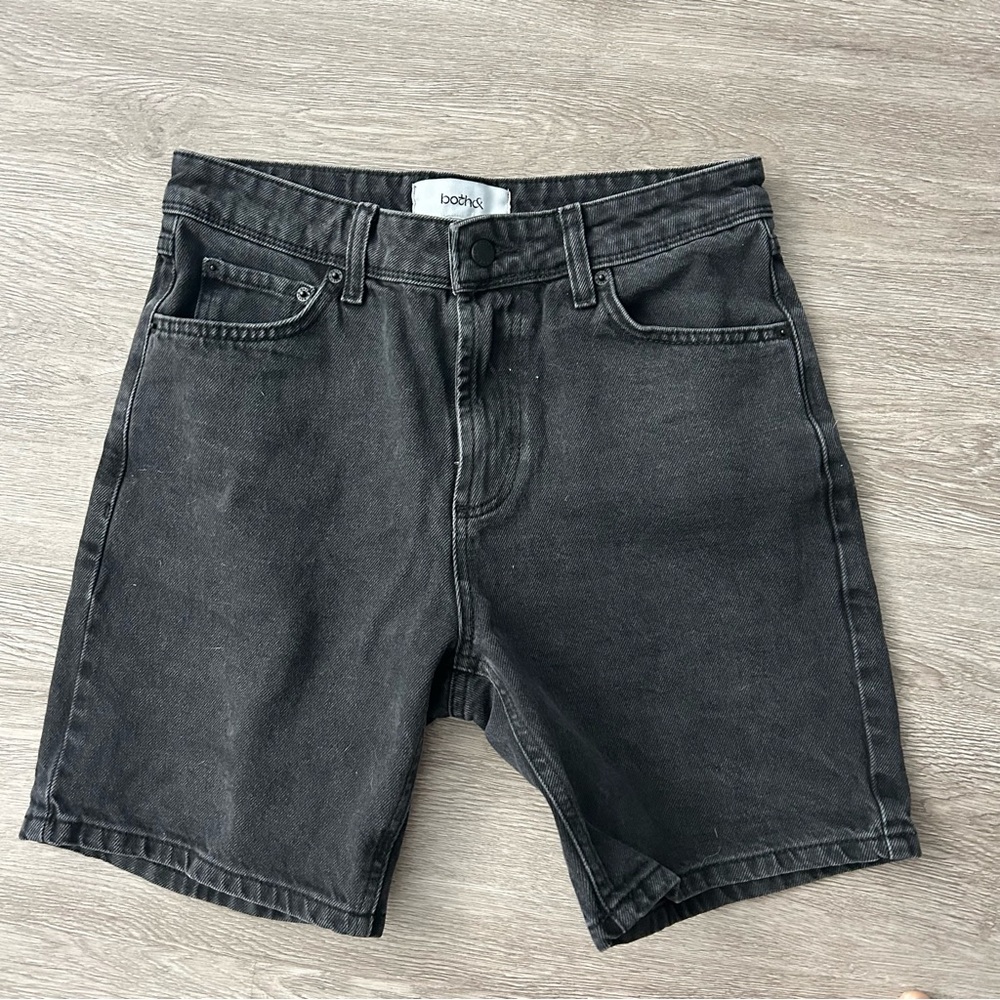 Both& Black Denim Shorts